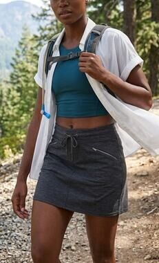 KUHL Women's Heather Gray Athletic Hiking Skort M Athleisure Gorpcore Tennis
